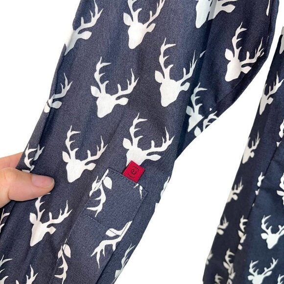 Envelop Deer Print Shirt Mens Size Small Button Front Cotton Made In Canada Gray - Picture 3 of 8